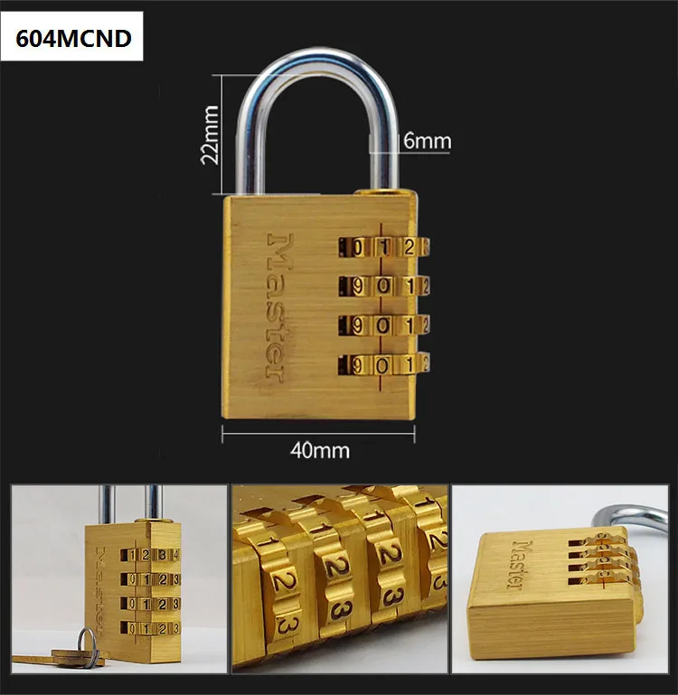 Master Lock Keyed Padlock Password Smart for Lock code for a Suitcase Combination Lock for bag Carousel gym locker lock Mini (3)