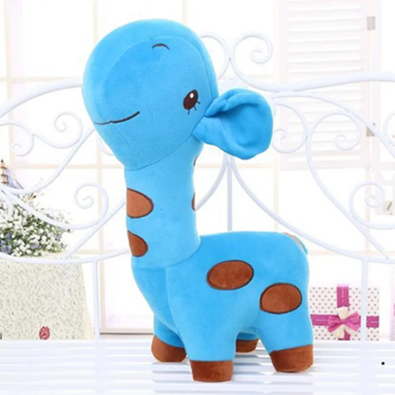 1 PC 18cm Unisex Cute Gift Plush Giraffe Soft Toy Animal Dear Doll Baby Kid Child Girls Christmas Birthday Happy Colorful Gifts 4 colors pusheen plush cute soft animal toy giraffe plush doll birthday gift toys for children 18cm baby dolls free shipping