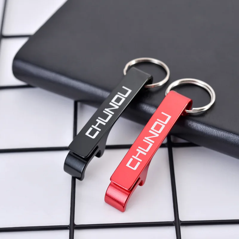 

New metal keychain tiger tooth bottle opener gadgets can be printed LOGO gifts