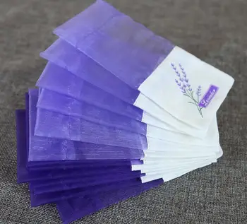 

200pcs/lot Purple Cotton Lavender Sachet Bag Wardrobe Sachet Mesh Carry Bag Car Mosquito Repellent Herbal Medicine Bag SN1232