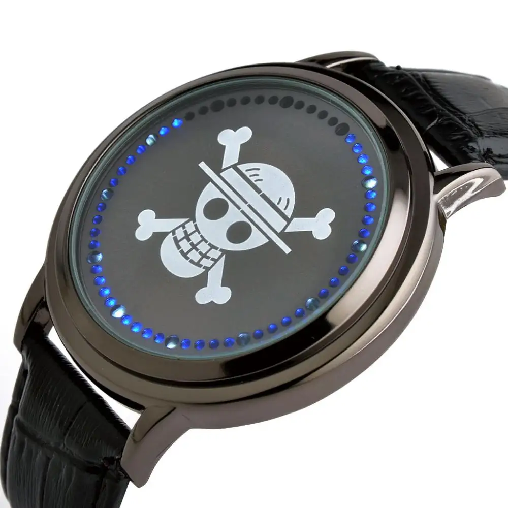 new arrival one piece dial men women casual binary led watch leather
