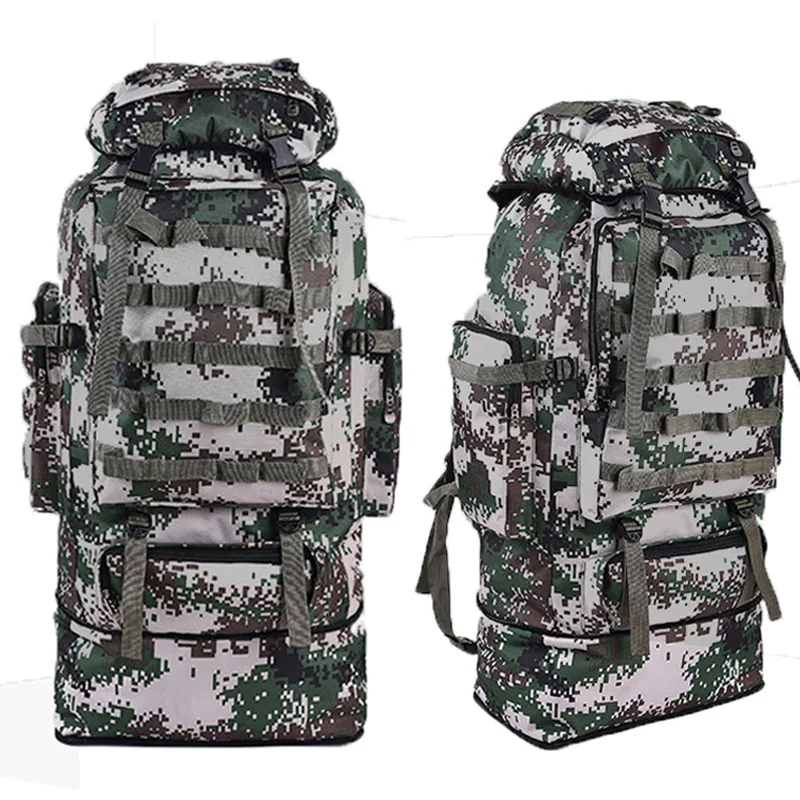FENGTU 100L كبيرة المشي تسلق الظهر التمويه Softback ظهره للرجال والنساء حقائب رياضية التخييم حقيبة للسفر FENGTU 100L كبيرة المشي تسلق الظهر التمويه Softback ظهره للرجال والنساء حقائب رياضية التخييم حقيبة للسفر