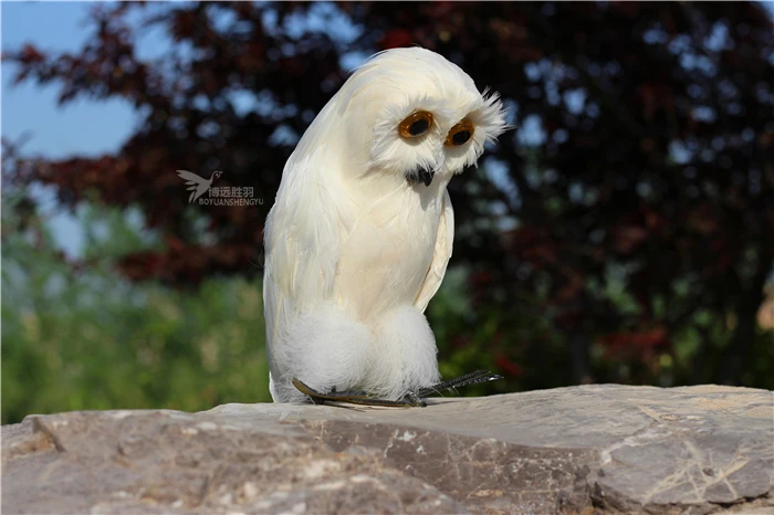 

25CMfoam&feathers simulation owl bird model handicraft home garden decoration gift a333