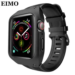 Спортивные водостойкий ремешок + чехол для apple watch band 4 iwatch band 44 мм pulseira correa Браслет apple watch 4 ремешок для часов