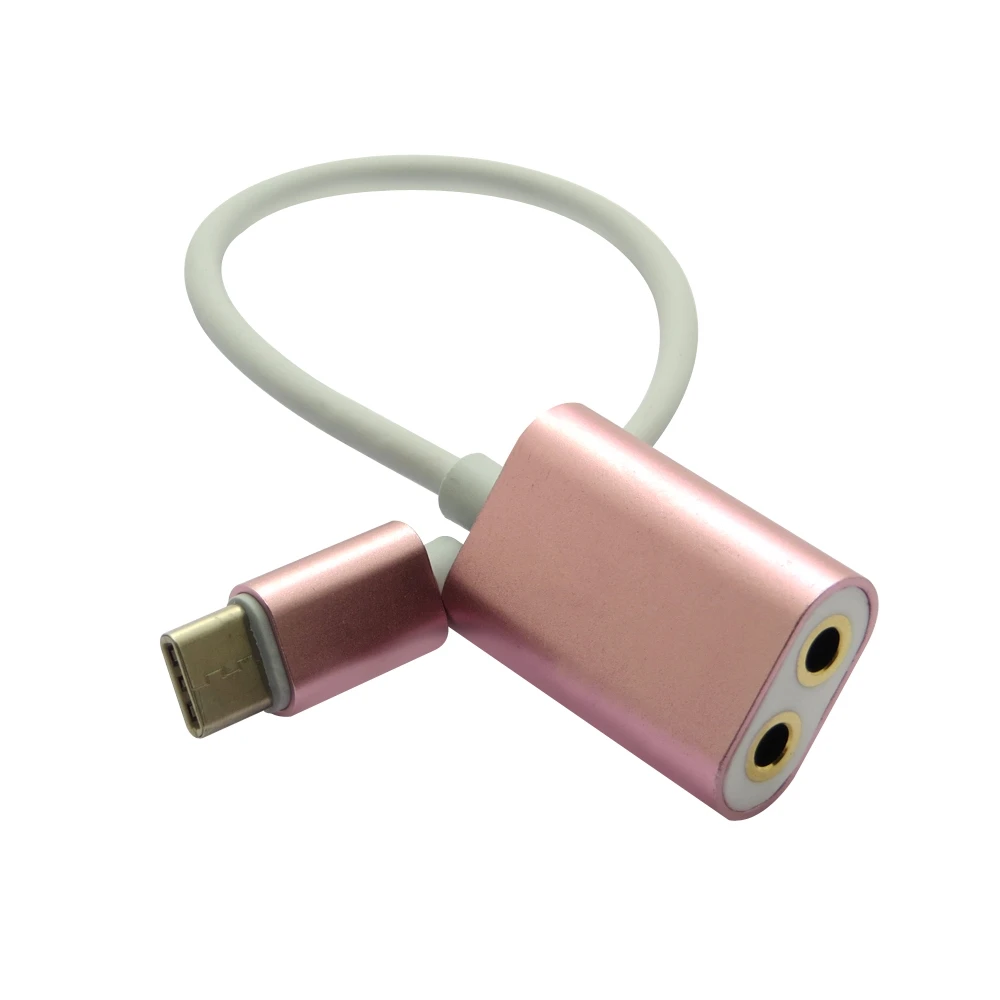 

24CM Type C to 3.5mm Audio Headphone Stereo Connector USB-C Audio Microphone Female Adapter