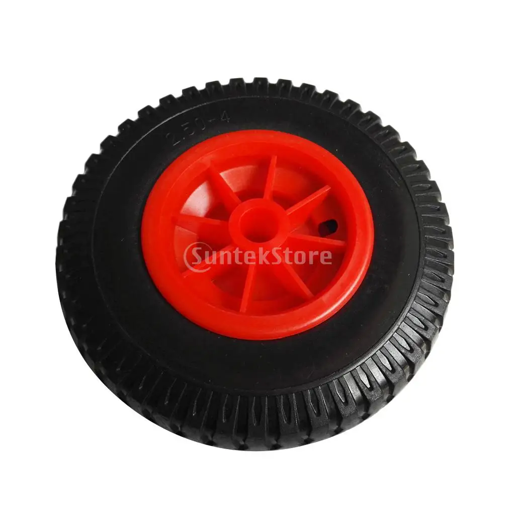 Проколы резиновые шины на красных колесах-каяк тележки/Трейлер колеса 19 мм/22 мм Диаметр отверстия
