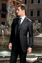 Custom Made Groom Tuxedo Two Buttons Groomsmen Notch Lapel Wedding/Dinner Suits Best Man Bridegroom (Jacket+Pants+Tie+Vest)B332