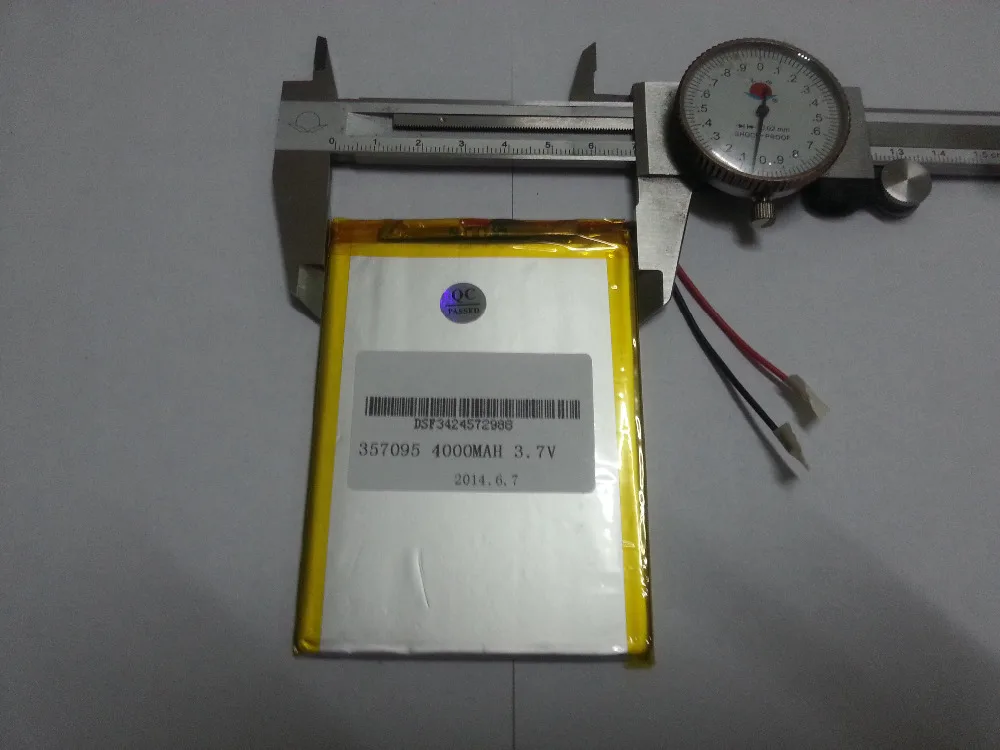 

3.7V lithium polymer battery 4000mah7 inch tablet 8 inch tablet computer battery cell 357095MID