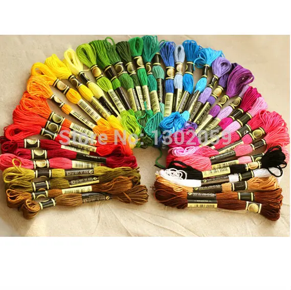 

Wholesale 10 Full set of 447 Colors Total 4470 Pieces Factory Shop Cross Stitch Embroidery Thread Floss Similar DMC 8 Meter