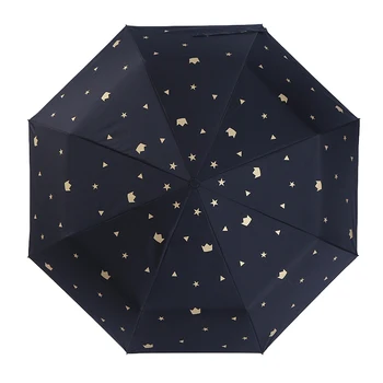 

2019 Umbrella female Women Travel Umbrellas Rain Female Sunscreen Fashion Parasols Man Anti-UV Sun Folding Umbrella
