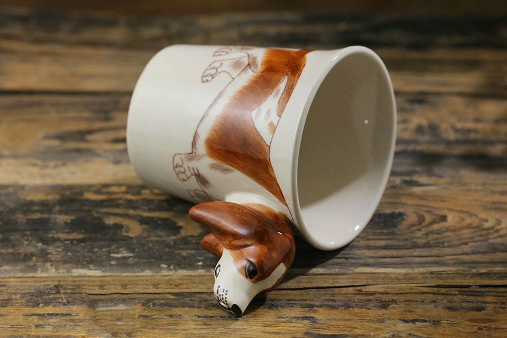 Милый мультфильм 3D кофейная чашка Бассет-Хаунд собаки чашка смешная кофейная кружка tazas de ceramica creativas кофейные кружки креативный