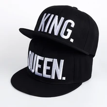 Новое поступление бренд King Queen Snapback Кепки Для мужчин Для женщин Бейсбол Кепки Спорт Хип-хоп шляпа пара Вышивка Snapback Hat