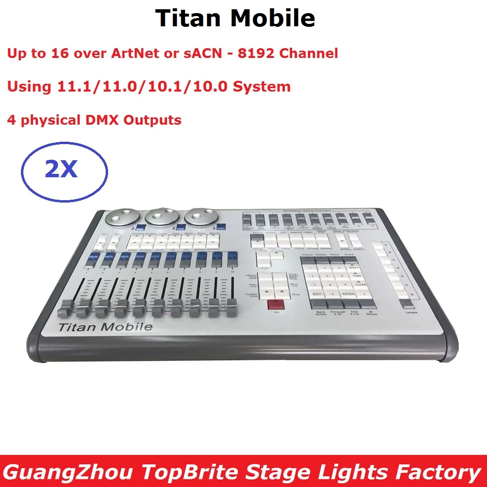 

2IN1 Flight Case Pack DMX Lighting Controller T-i-tan Mobile Console Stage Light Controller Professional Dj Light Projector