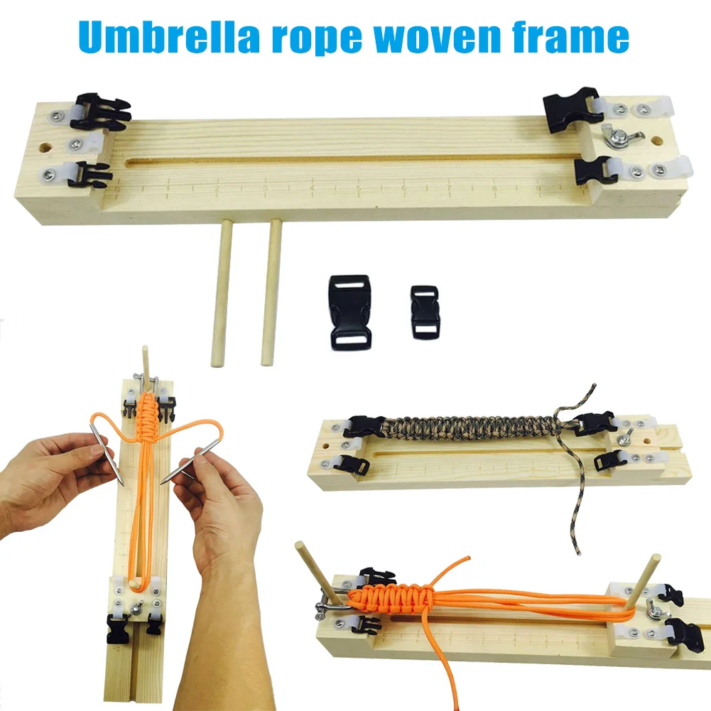 DIY Wood Jig Bracelet Maker Wristband Knitting Tool Paracord Braiding