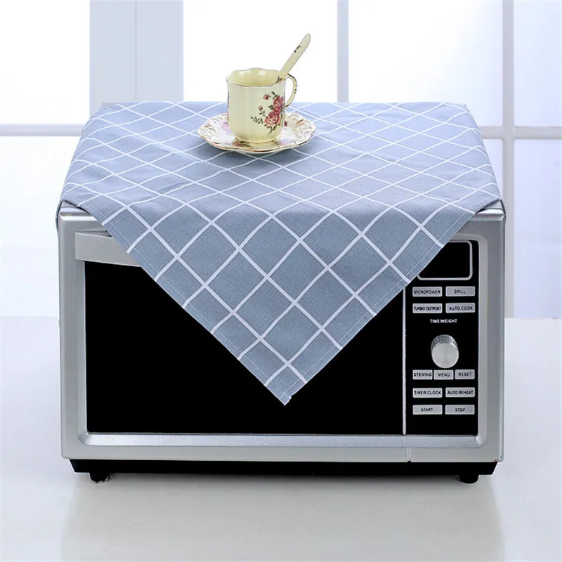 Microwave Oven Covers Cotton Canvas Microwave Dust Cover Toaster Cover
