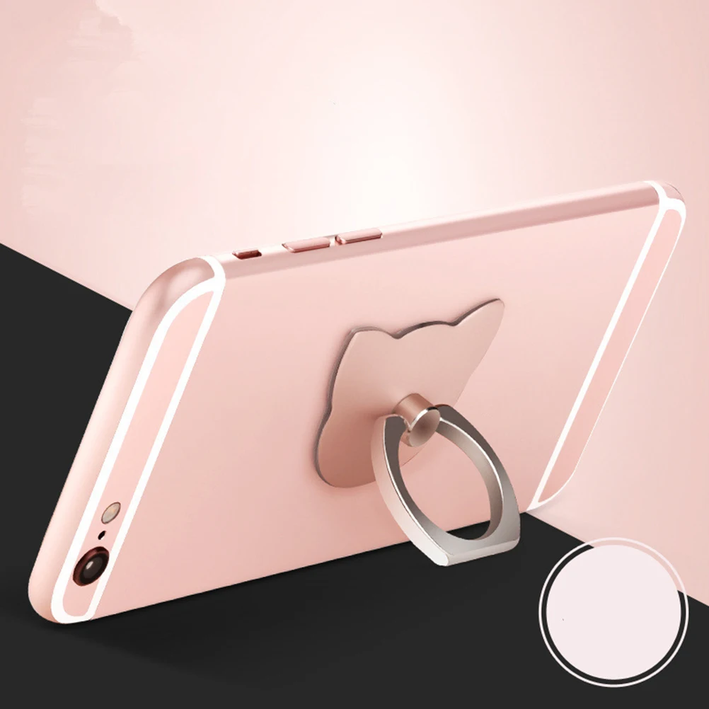 Universal Metal Mirror Metal Hand Stand Holder Desk Car for Samsung iPhone 6s plus/7 Finger Ring Mobile Cell Phone