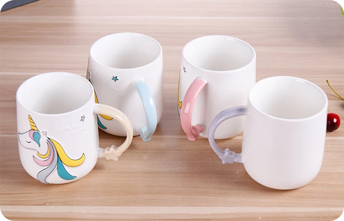 Transhome Creative Unicorn Mug Travel Coffee Mugs And Cups For Tea Ceramic Cup For Lovers Funny Mug Outdoor Travel Drinkware    (13)
