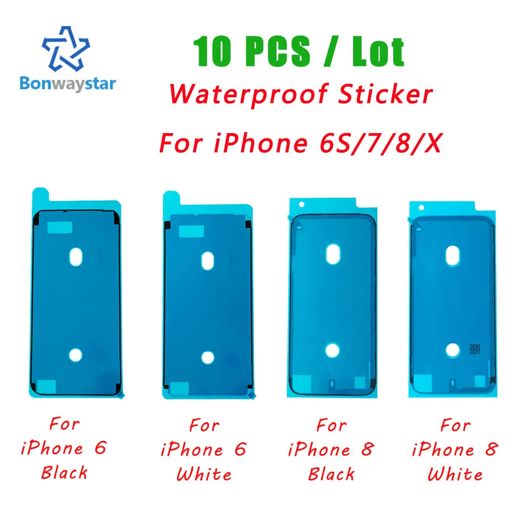 10 шт. водонепроницаемые наклейки для iPhone 6S Plus 7 8 X XS XSM Max XR ЖК дисплей рамка