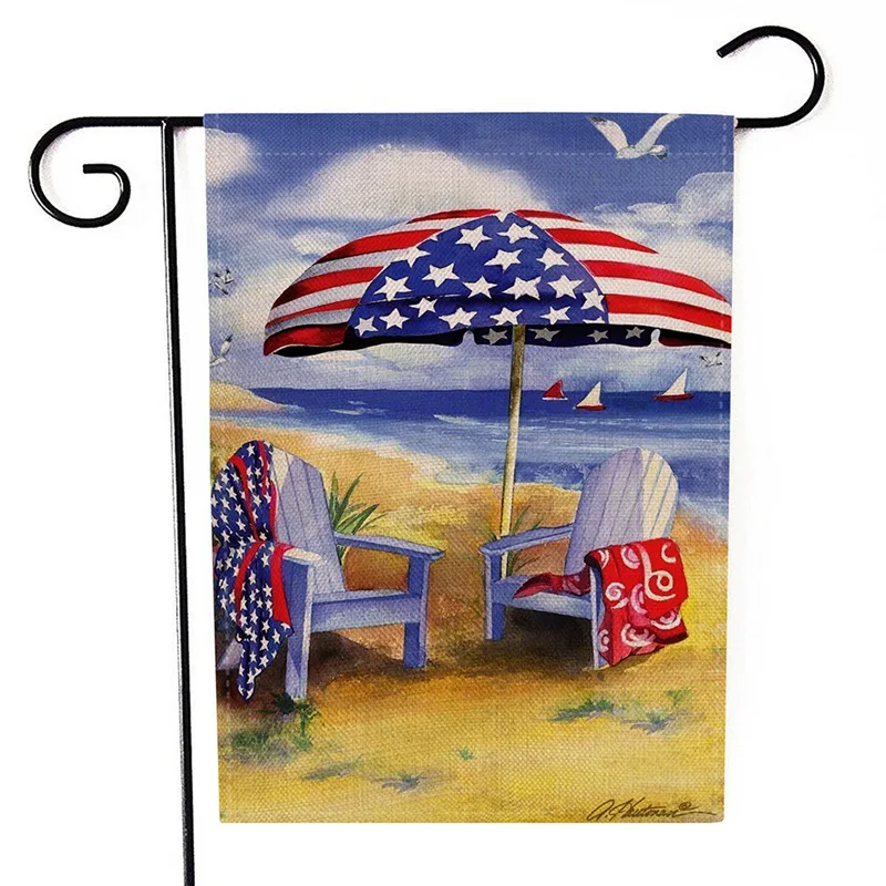 

Happy Independence Day Garden Flag Indoor Outdoor Home Decor Printing Flag