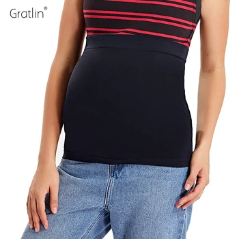 

Gratlin Women's Maternity Seamless Pregnancy Belly Band with Waist Extenders