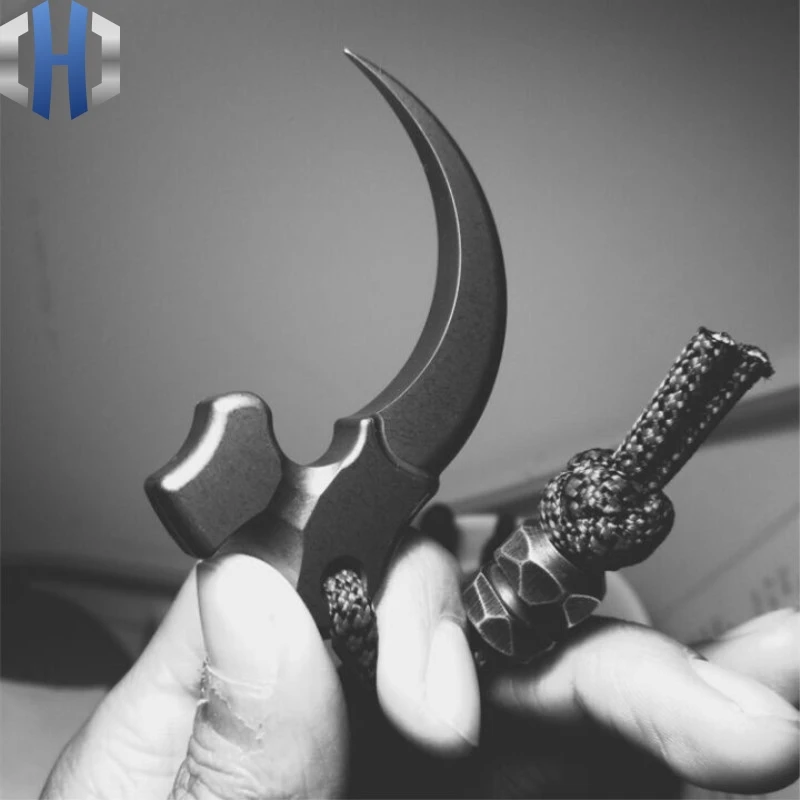 EDC Titanium Alloy Knife Beads A Pendant Paracord Outdoor DIY Decorations Titanium Camping Gear Survival EDC Multifunction Tools EDC Titanium Alloy Knife Beads A Pendant Paracord Outdoor DIY Decorations Titanium Camping Gear Survival EDC Multifunction Tools