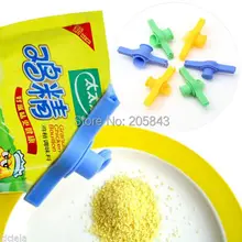 6 шт./лот Творческий дом Пластик уплотнения мешок разряда сопла Еда трубки герметичный клип