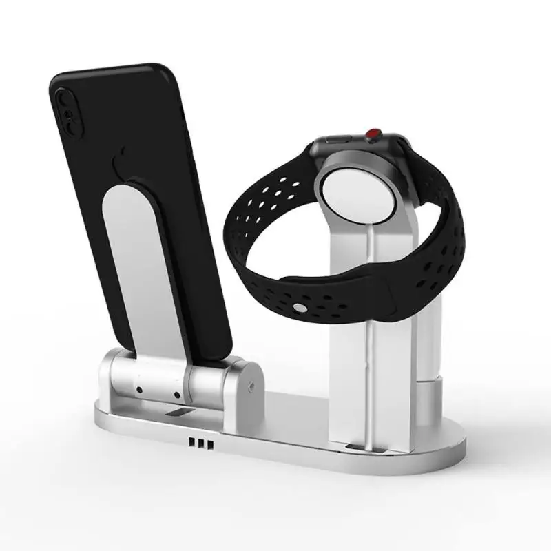 Multi-function Aluminum Alloy Charger Charging Bracket for Apple Watch /AirPods/ iphoneX/8/7 Mobile Phone Multi-function Aluminum Alloy Charger Charging Bracket for Apple Watch /AirPods/ iphoneX/8/7 Mobile Phone