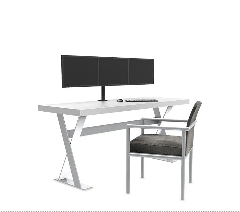 الثقيلة الثلاثي قوسين يقف قابل تلفزيون شاشة lcd شاشة الكمبيوتر المكتبي جبل الطاولة كليب الأسلحة S0293