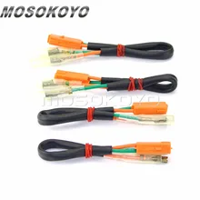 4PCS Turn Signal OEM Connectors Indicator Cable Lead Wiring Plug for Kawasaki Z750 Z800 Z900 Z1000 Ninja 300 250R ZX6R ZX9R