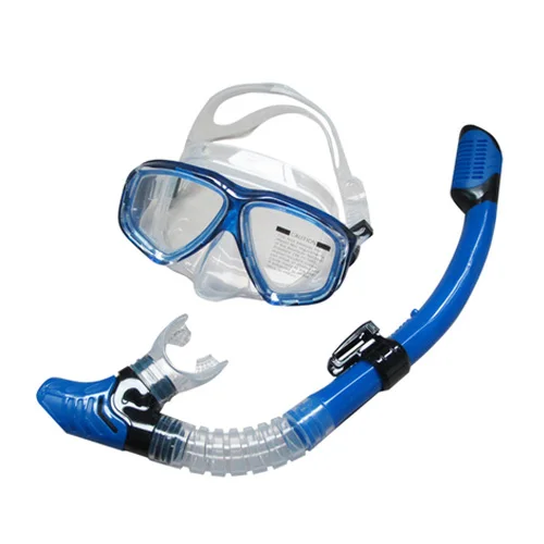 SBART Набор для легкого дыхания и маска для плавания, маска для подводного плавания, маска для дайвинга, очки, силиконовое оборудование для дайвинга, набор для подводного плавания - Цвет: BU