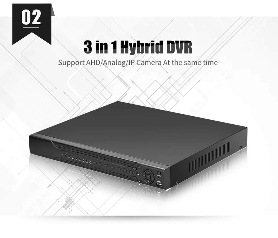 Besder 16CH AHD CCTV DVR 1080P 16 Channel AHDH 1080P Гибридный видео рекордер ONVIF PTZ 4CH Сигнализация I/O 6CH аудио 16CH воспроизведение HVR