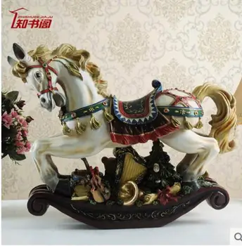 

Rocking horse Globe time hourglass timer creative personality birthday modern minimalist office decoration sculpture art crafts