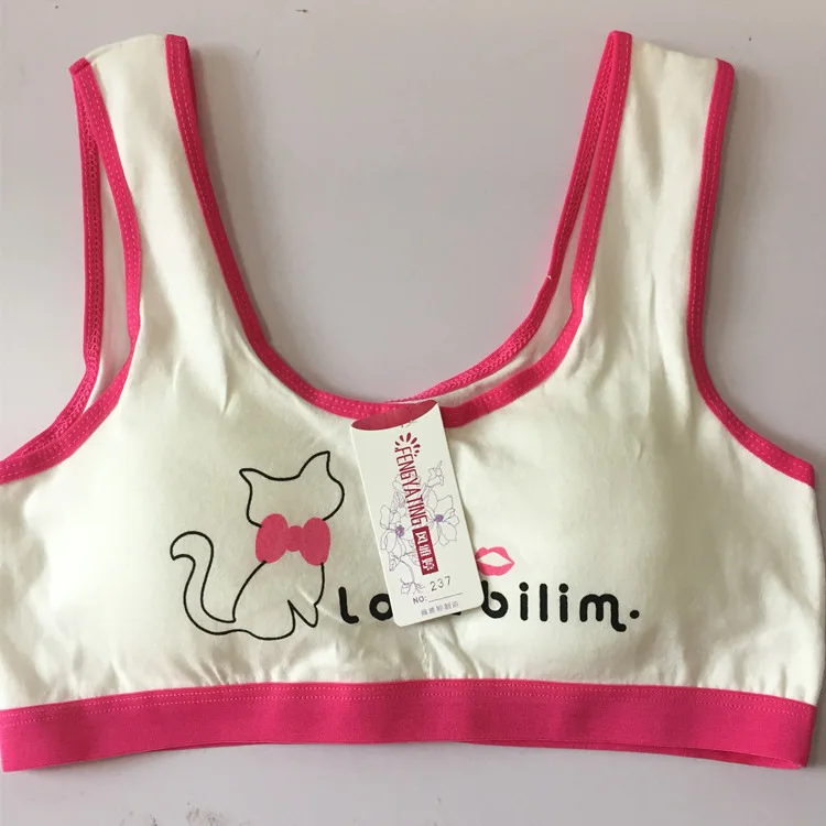 

Hot sale Child Sports Bra Kids Thin Cup Young Girl Bra Cotton Intimates Girls Lingerie Underwear Teenage Bra For Children
