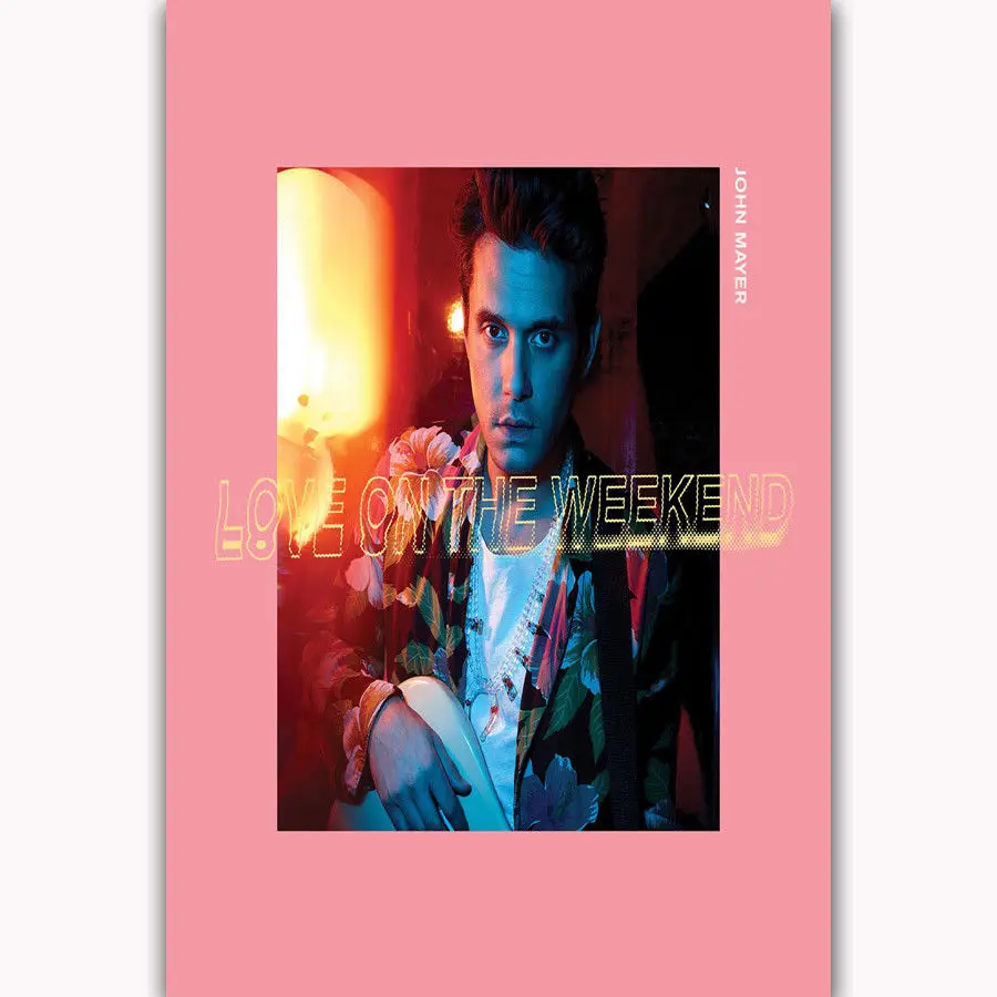 John Mayer Love On The Weekend Pop Music-Silk Art Poster Wall Sicker Decoration Gift
