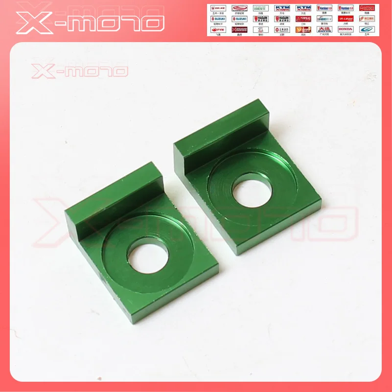 CNC Aluminum 15mm 12mm Chain Adjuster Block Tensioner 110 125cc PIT Quad Trail Dirt Bike ATV Dirt pit bike Motocross