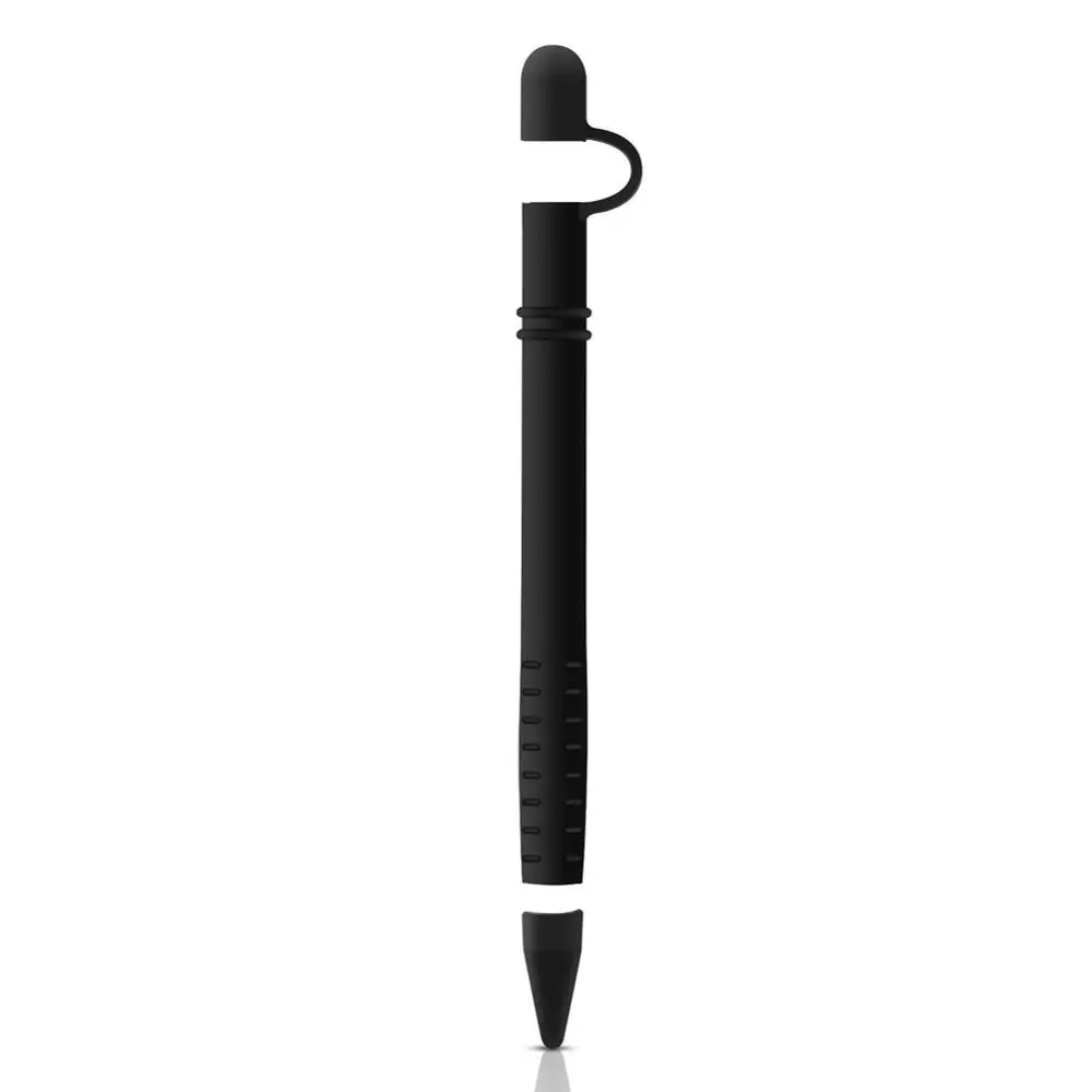 Ручка чехол для старого Apple Pencil 1-го поколения мягкий силиконовый Полный Защитный чехол рукав для iPad Pro 9,7 10,5 12 дюймов черный