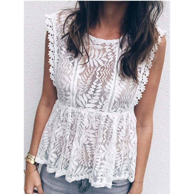 

White bloueses shirts 2018 Elegant perspective tops blusas shirts fashion streetwear mujer top WS8266y
