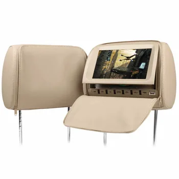 

L0236Z 2x 9" HD Car Tan Headrest Digital DVD Player Pillow 32bits game USB SD