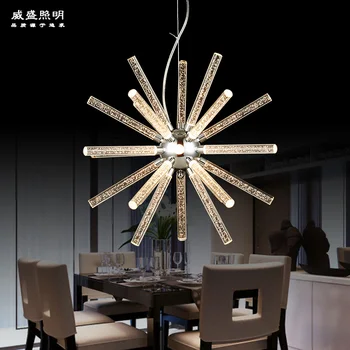 

LED bar fashion acrylic chandelier simple European cafe room lighting industry