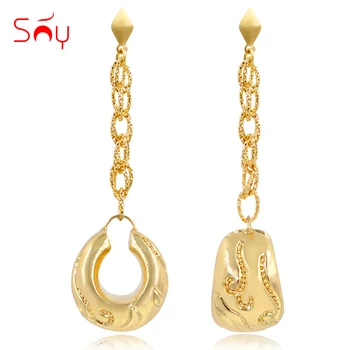 

Sunny Jewelry Fashion Jewelry 2020 Long Drop Dangle Women's Earrings High Quality Copper Plant Flower For Wedding Party Daily