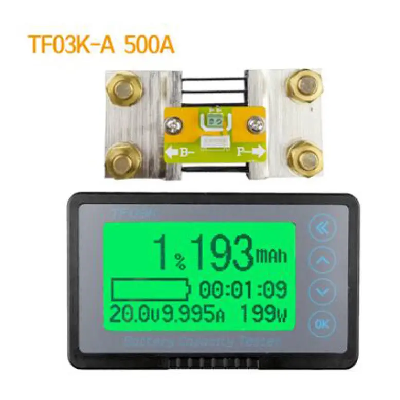 DC 10 120v 500A монитор батареи Цифровой кулонный метр Индикатор питания автомобиля RV