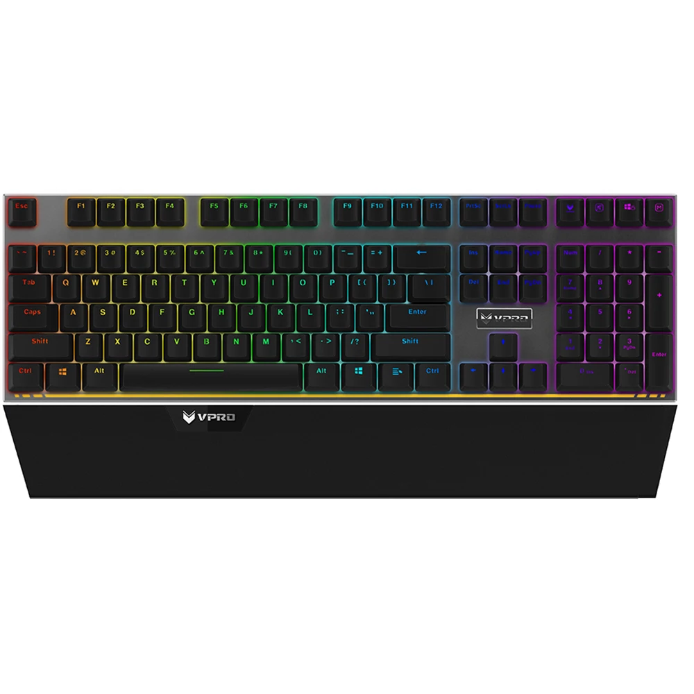 best office keyboard Rapoo V720 RGB Backlight Mechanical Gaming Keyboard Wired Computer Gaming Keyboard 108 Keys Programmable Keyboard computer keyboard for android mobile