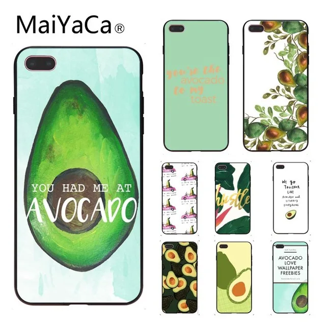 MaiYaCa авокадо Йога черный для iPhone 4 SE 5C 5S 6S 7 8 Plus X XR XS MAX Samsung мягкий чехол телефона