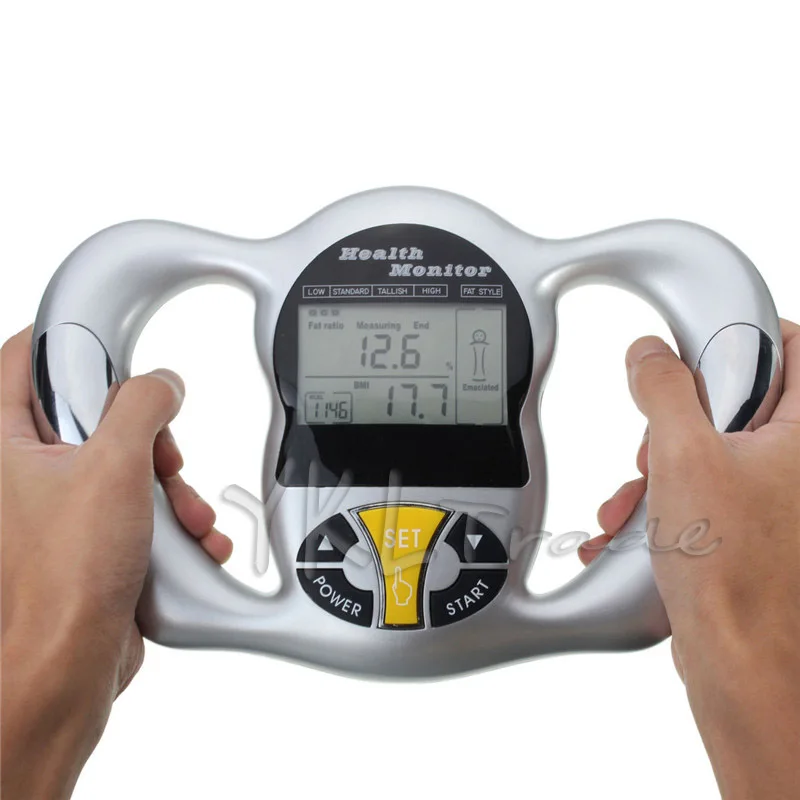 Mini Handheld Digital LCD Body Fat Monitor Scale BMI Meter Tester Body
