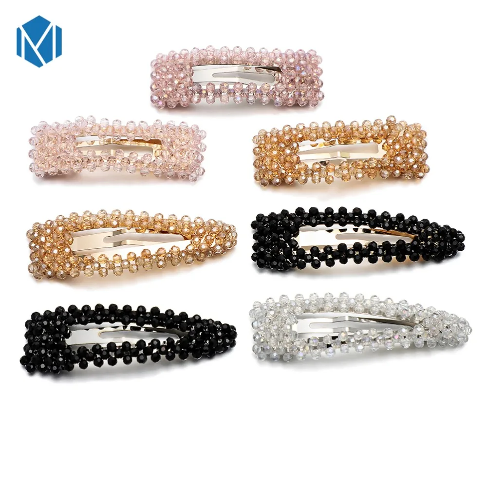 

M MISM 1PC Fashion Big Crystal Alloy Hair Clip Women Hair Accessories Bridal Wedding Headwear Girls BB Hairpins Hairgrips Gift