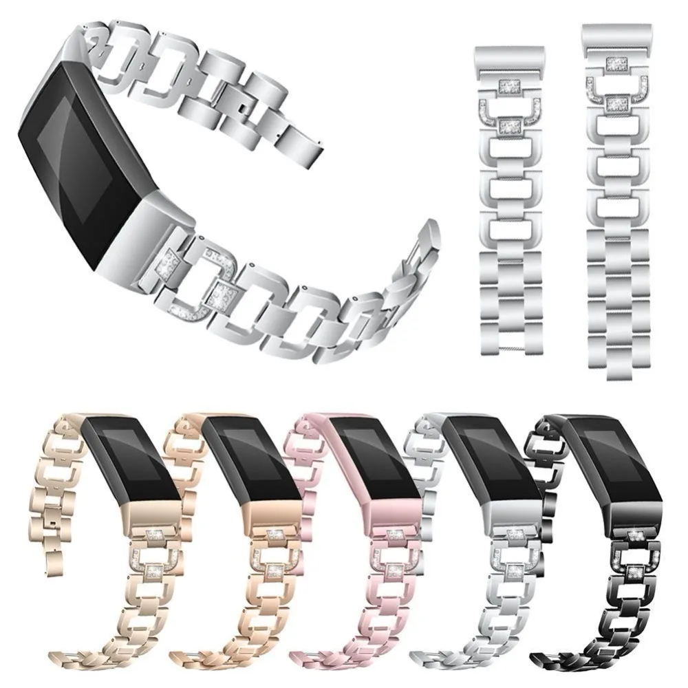 

New Metal for Fitbit Charge 3 Band Smart Bracelet Stainless Steel Accessories Fashion Strap Bands for Fitbit Charge3 Watch
