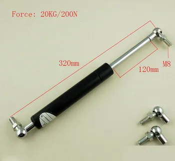 

20kg / 44lb Force 12.6" Liftgate Lift Gas Strut Shock Spring Support Gas Spring Strut Damper Studs Lift Strut Metal 320mm