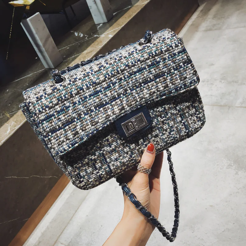 fiammifero Piazza Catena Calda Sacchetto Nuovo Cansual Piccola Del Lana Blue Femminile Modo Bag Cross Body Spalla Tutto Semplice Borsa Vendita Messaggero Di qTn65xRR