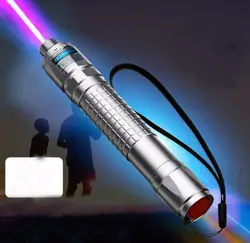 Высокая Мощность Синий Фиолетовый лазерная указка Pen Мощность ful 405nm яркий Единая точка сжигание луч света + 1 крышка
