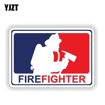 

YJZT 12.6CM*8.6CM Personality Major League Firefighter Decal Motorcycle Bike Car Sticker 6-1882